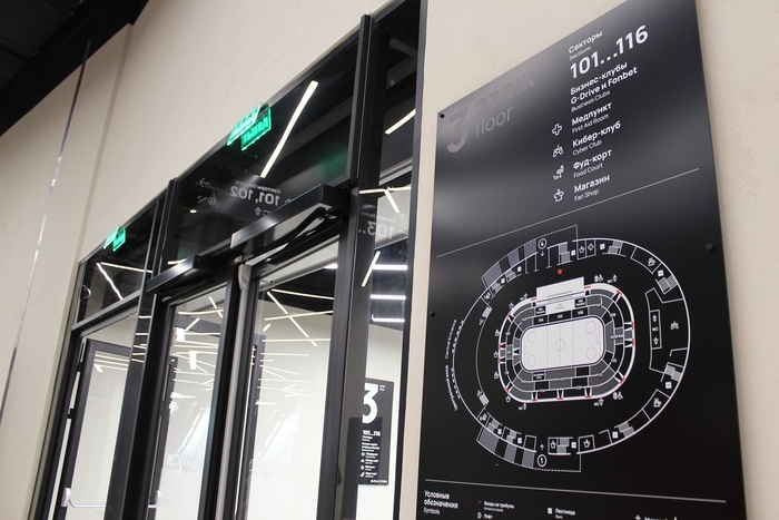 Навигационная система для ледового комплекса G-Drive Арена в Омске. Презентация Лаборатории дизайна