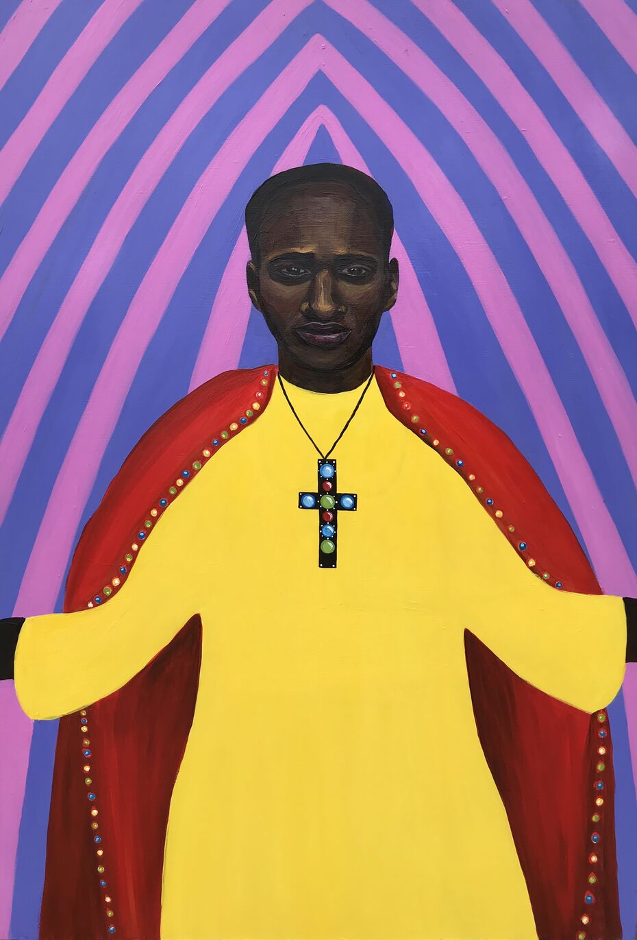 Виола Севостьянова, The Disco Pope, 2020, Холст, акрил 100×70 см