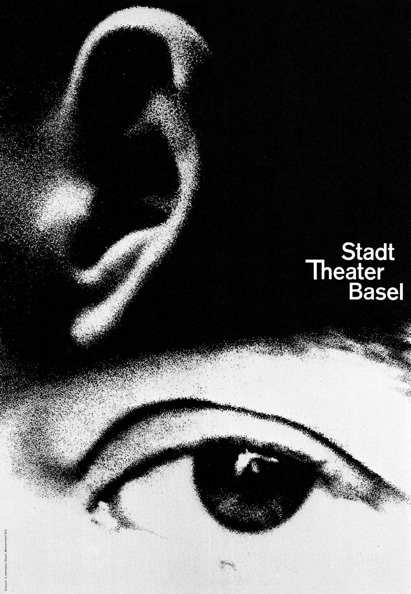 Плакат для театра Базеля. Ohr Auge. 1955 год