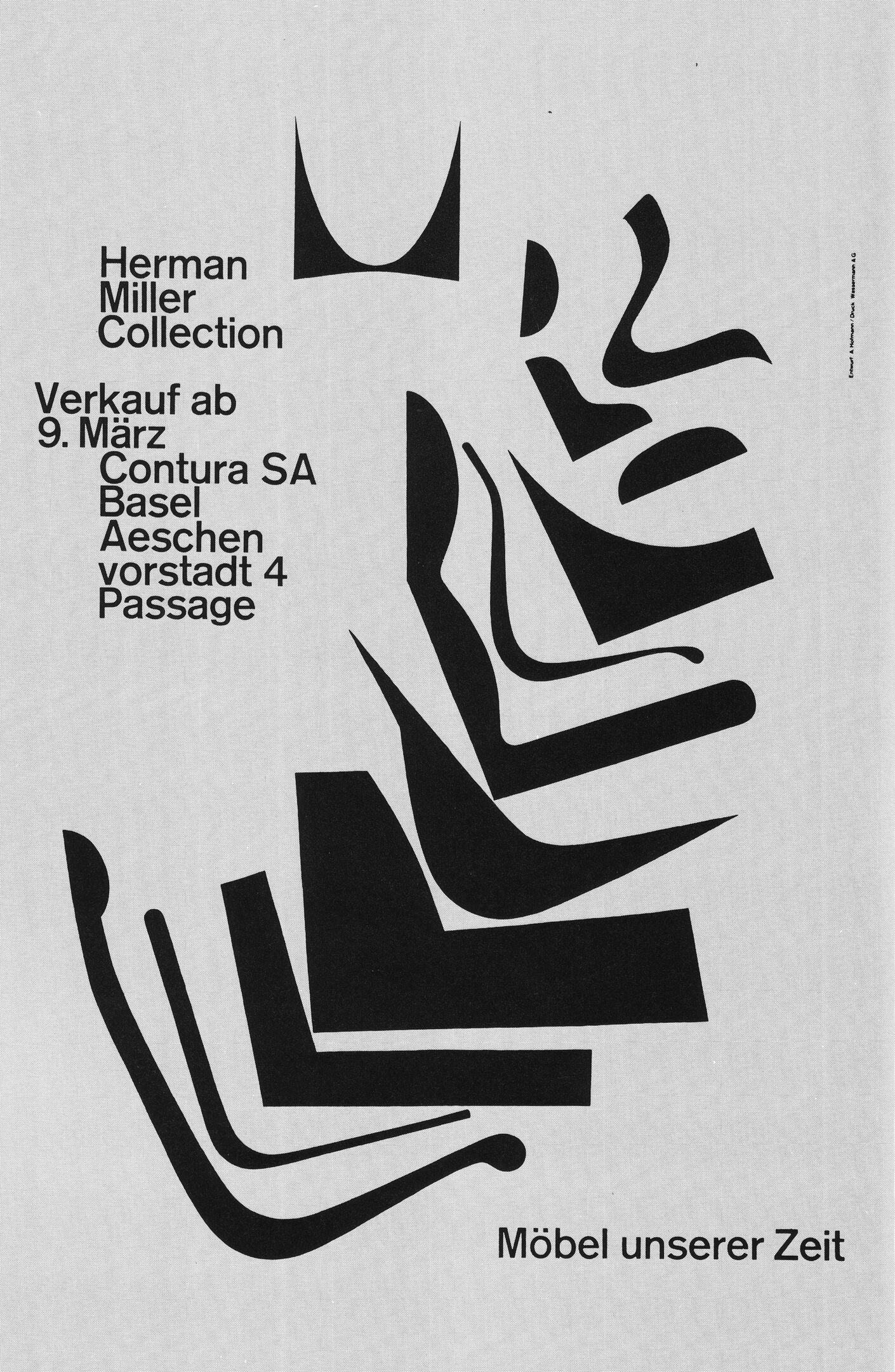 Плакат мебельной компании Hermann Miller. 1962 год
