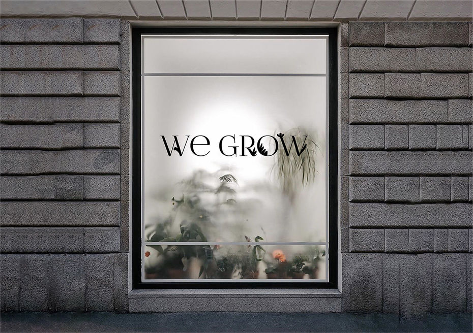 Айдентика магазина капсульных огородов «We Grow»