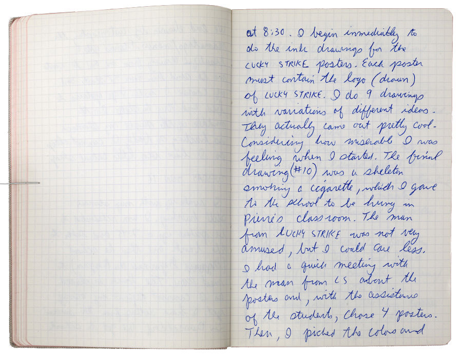 Дневник Кита Харинга, 16 июня 1987г. Страница из личного дневника художника