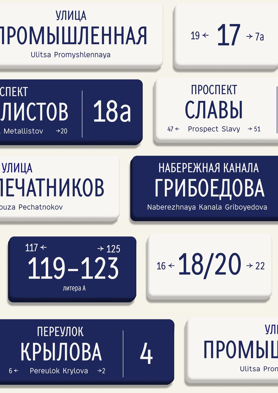 St.Sign typeface — шрифт для адресных табличек Санкт-Петербурга