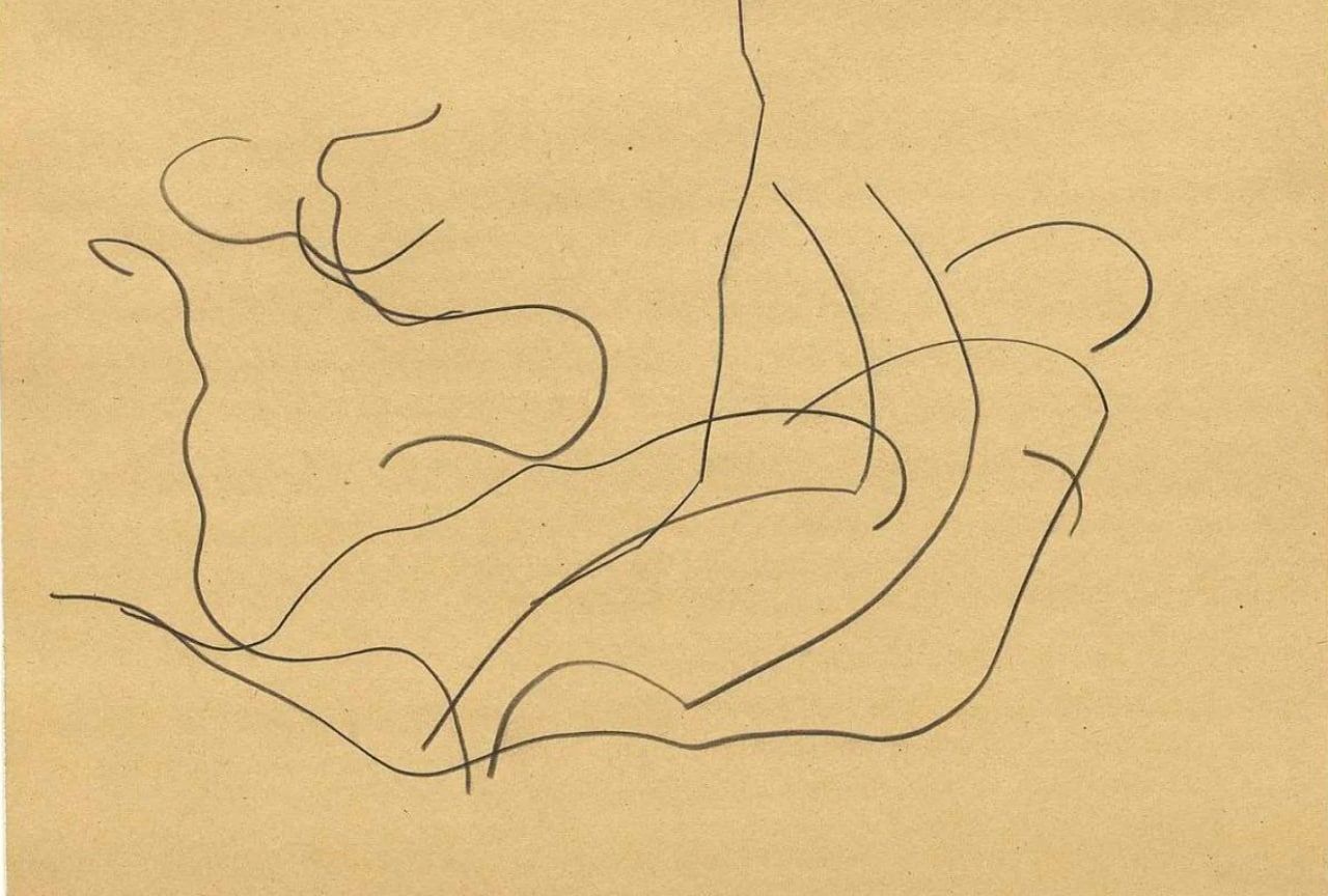 «Автоматический рисунок: Сосновые ветки VI», Эльсуорт Келли, 1950