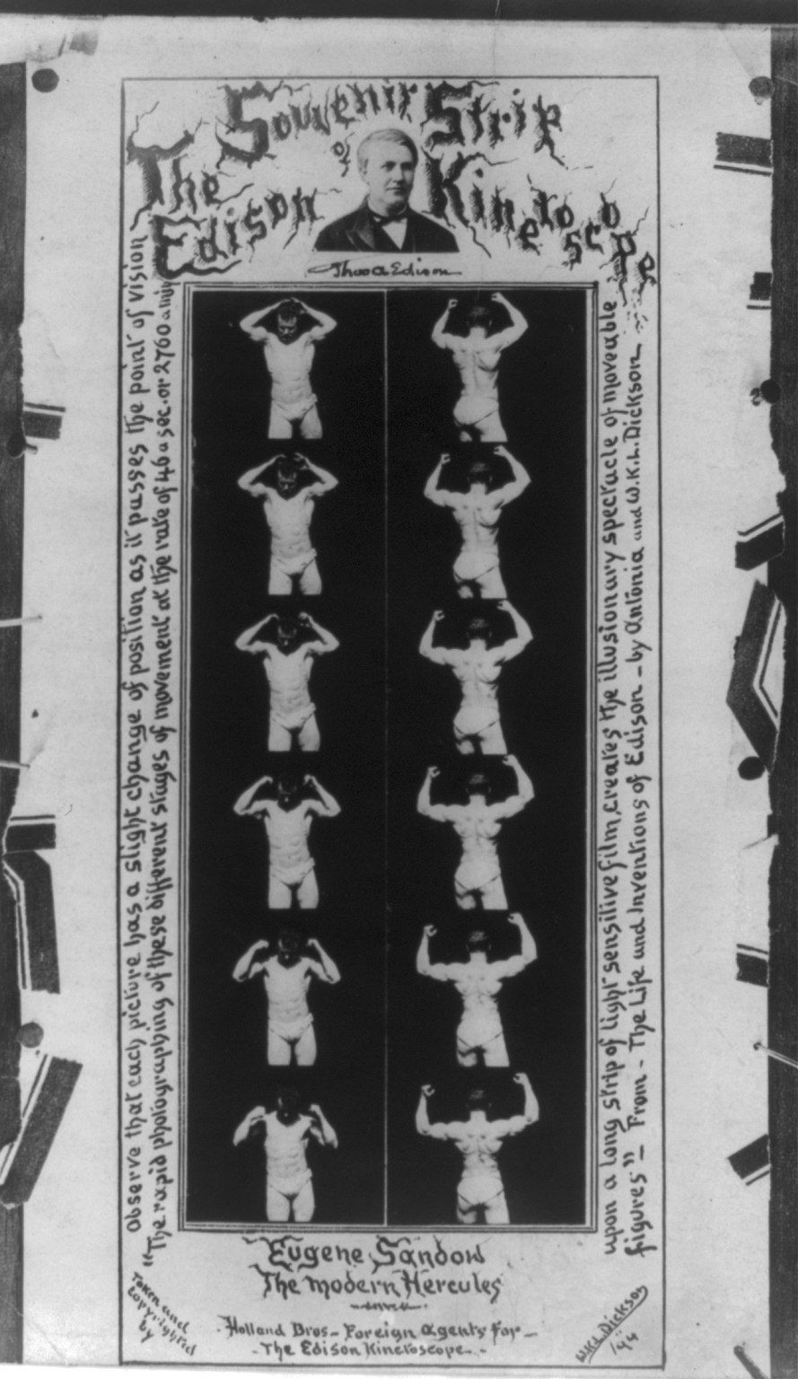 Сувенир с кадрами фильма «Сандов. Современный Геракл», 1894