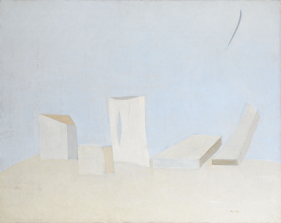 «Абстрактная композиция», Эдуард Штейнберг, 1970. Холст, масло. 80×100. Частная коллекция, Швейцария