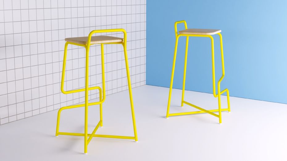 WOODI — Egoistic Bauhaus bar stool