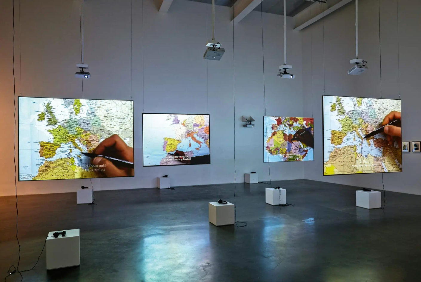 Bouchra Halili. The Mapping Journey Project. Video Installation (2008-2011). New Museum, New York, 2014