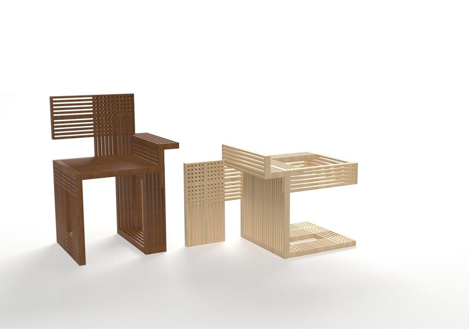 Дизайн мебели. Grid chair & Hedgehog