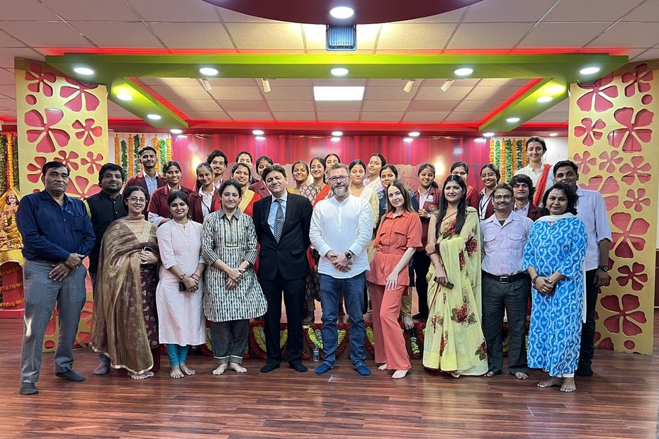 Mitya Kharshak delivered lectures on branding and communication design at several Indian universities
