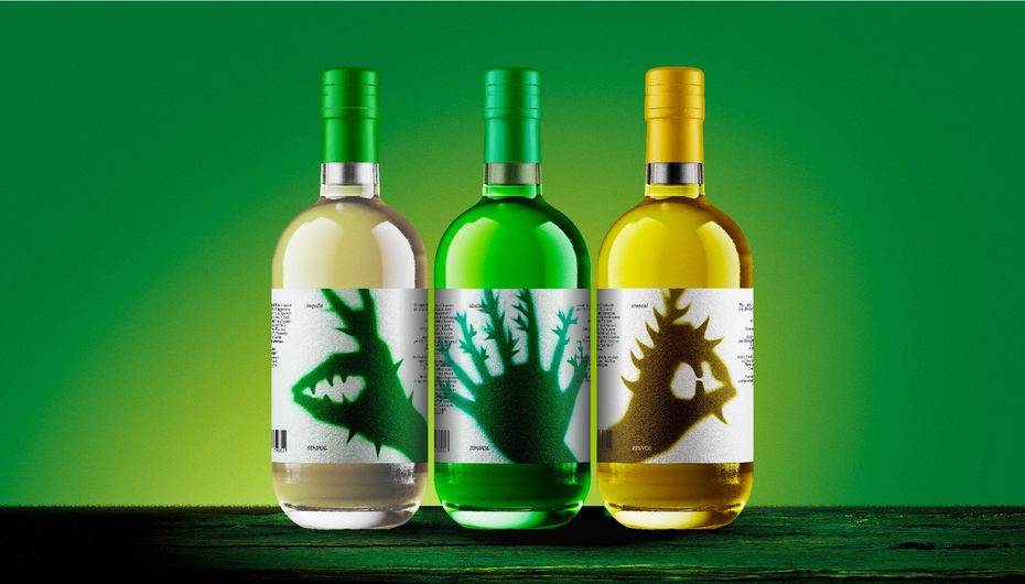 Серия алкогольных напитков на основе экстрактов растений