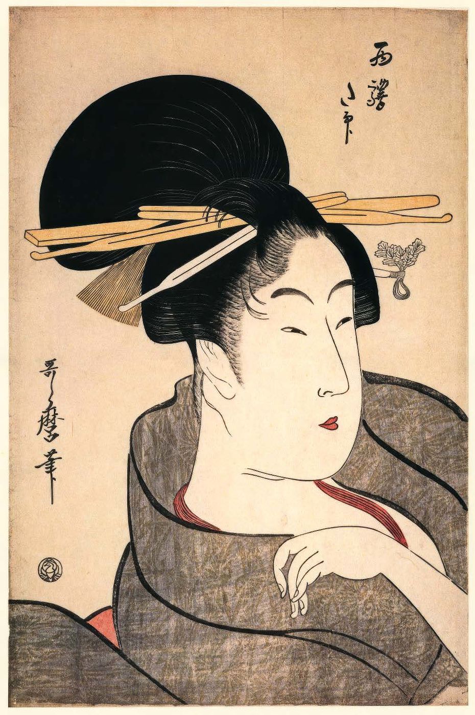 Ил. 4. Китагава Утамаро. «Та... Западная станция». ­ 1795–1796. Бумага, цветная ксилография