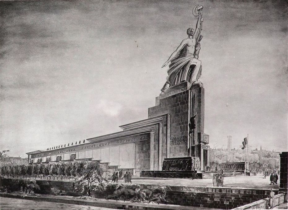 Б. М. Иофан. Советский павильон на Всемирной выставке в Париже. Проект. 1936