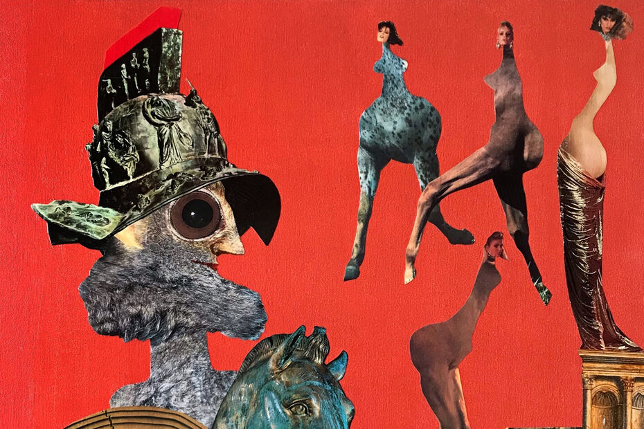 Михаил Майофис. Без названия. 1999. Коллаж. Бумага, холст, акрил. 38 × 32. Собрание Г. М. Майофиса © Г. Майофис