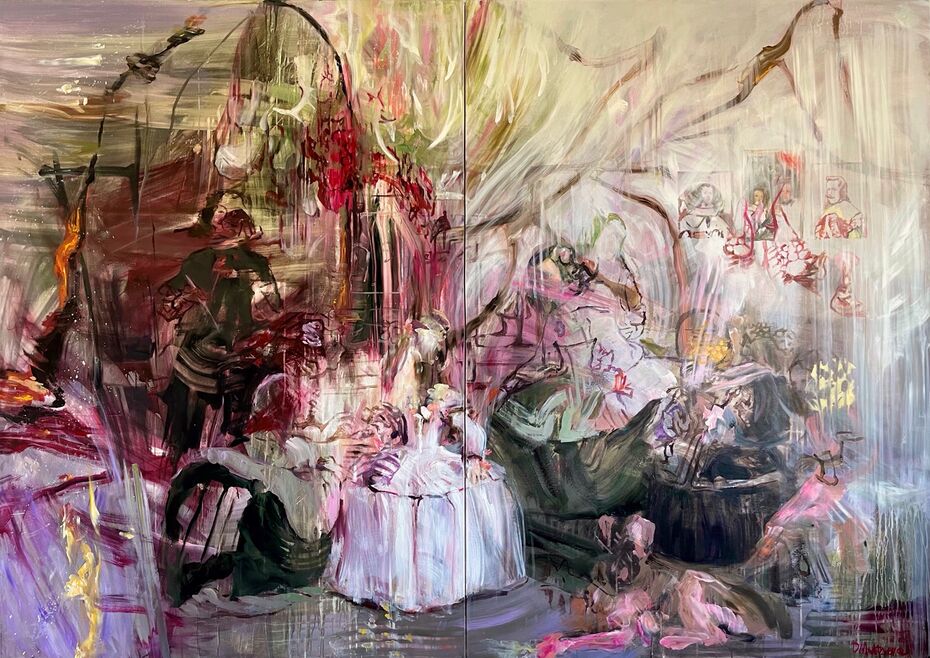 Дарья Мальцева, «Менины», 2023. Холст, акрил